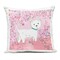 Stupell Industries Lola Pink Floral Puppy Outdoor Printed Pillow, design by Clare Tupper, 18 x 7 x 18